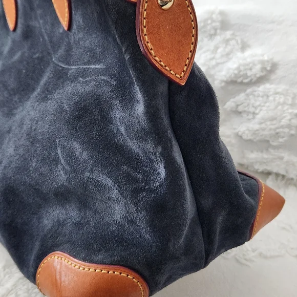 Dooney and Bourke Marine Suede And Leather Satchel Bag J8420049 - Picture 6 of 14